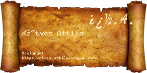 Ötves Attila névjegykártya